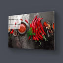 Bunch of Red Chillies Glass Wall Art - DIY - CreoGlass®