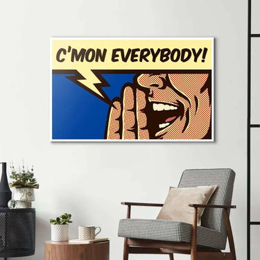 C'mon Everybody! Retro Glass Wall Art - DIY - CreoGlass®