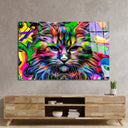 Cat Pop Art Glass Wall Art - DIY - CreoGlass®