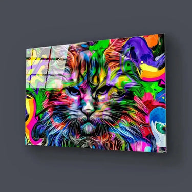 Cat Pop Art Glass Wall Art - DIY - CreoGlass®