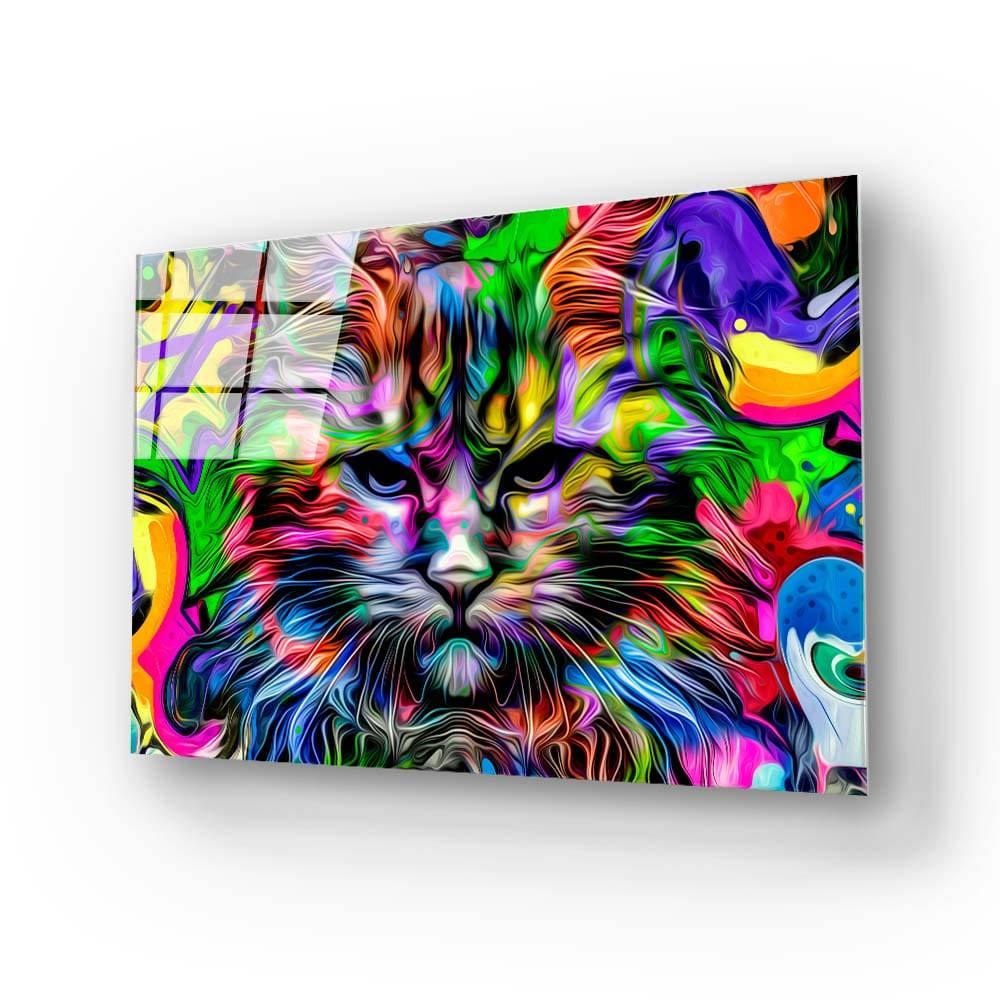 Cat Pop Art Glass Wall Art - DIY - CreoGlass®