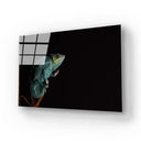 Chameleon Black Background Glass Wall Art - DIY - CreoGlass®