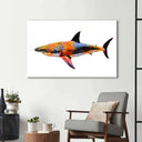 Colourful Abstract Shark Glass Wall Art - DIY - CreoGlass®