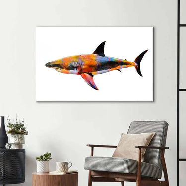Colourful Abstract Shark Glass Wall Art - DIY - CreoGlass®