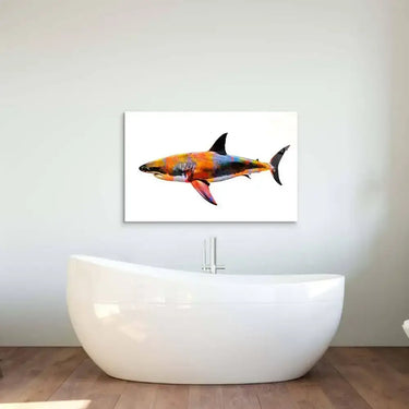Colourful Abstract Shark Glass Wall Art - DIY - CreoGlass®
