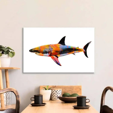 Colourful Abstract Shark Glass Wall Art - DIY - CreoGlass®
