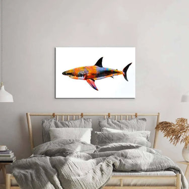 Colourful Abstract Shark Glass Wall Art - DIY - CreoGlass®