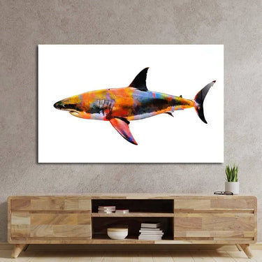 Colourful Abstract Shark Glass Wall Art - DIY - CreoGlass®