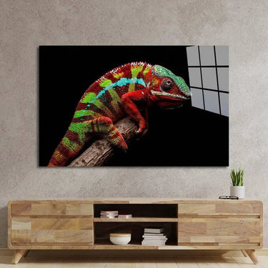 Colourful Chameleon Glass Wall Art - DIY - CreoGlass®