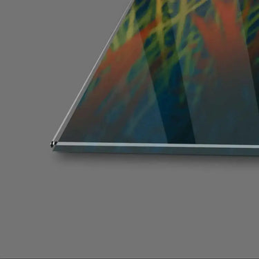 Couple Under Falling Planets Glass Wall Art - DIY - CreoGlass®