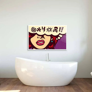 Cursed Speech Bubble Retro Glass Wall Art - DIY - CreoGlass®