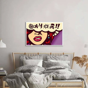 Cursed Speech Bubble Retro Glass Wall Art - DIY - CreoGlass®