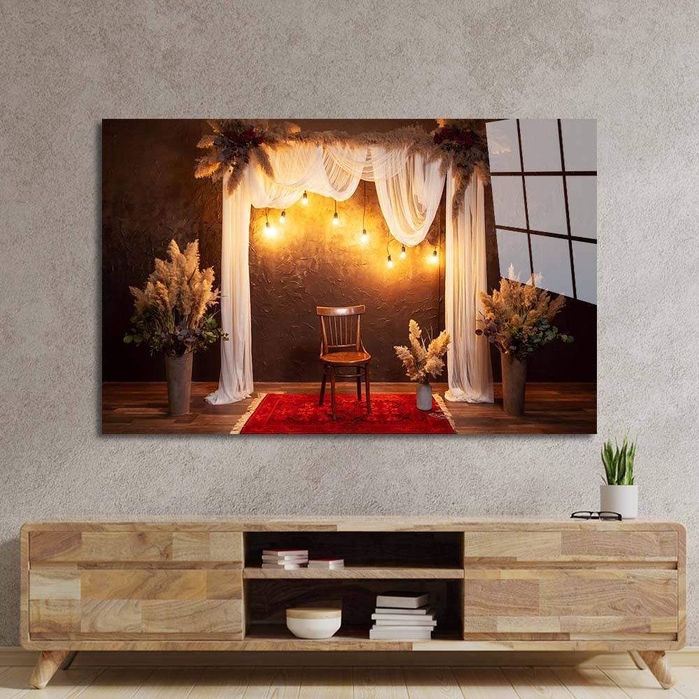 Decorated Chair Glass Wall Art - DIY - CreoGlass®