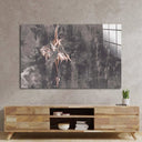 Distressed Ballerina Glass Wall Art - DIY - CreoGlass®
