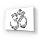 Diwali Om Ornament Symbol Pattern Glass Wall Art - DIY - CreoGlass®