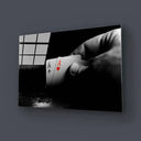 Double Aces Playing Cards Glass Wall Art - DIY - CreoGlass®