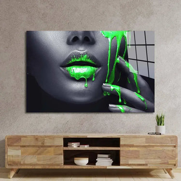 Dripping Neon Paint Glass Wall Art - DIY - CreoGlass®