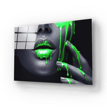 Dripping Neon Paint Glass Wall Art - DIY - CreoGlass®