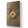 Egyptian Circle Sun Rays with Dark Textured Background Glass Wall Art - DIY - CreoGlass®