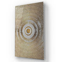 Egyptian Circle Sun Rays with Light Textured Background Glass Wall Art - DIY - CreoGlass®