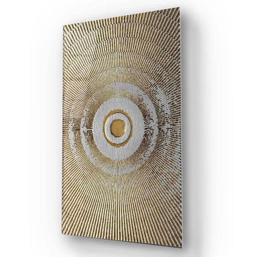 Egyptian Circle Sun Rays with Light Textured Background Glass Wall Art - DIY - CreoGlass®