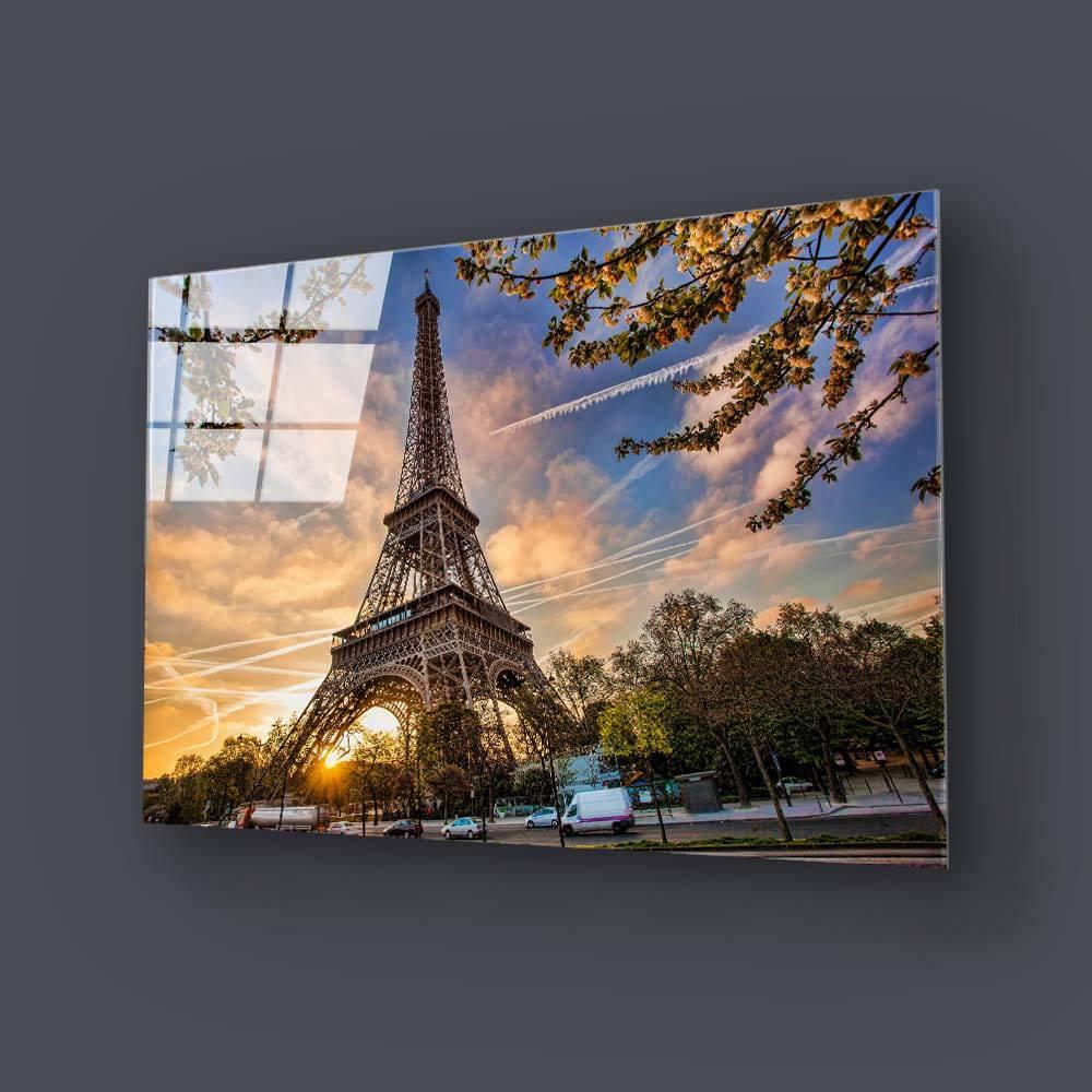 Eiffel Tower Sunset Glass Wall Art - DIY - CreoGlass®