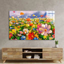 Flowers Monet Meadow 2 Glass Wall Art - DIY - CreoGlass®