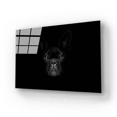French Bulldog Black and White Photo Glass Wall Art - DIY - CreoGlass®