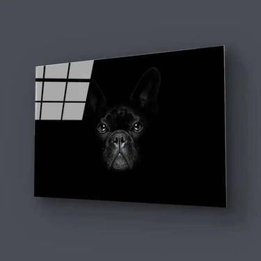 French Bulldog Black and White Photo Glass Wall Art - DIY - CreoGlass®