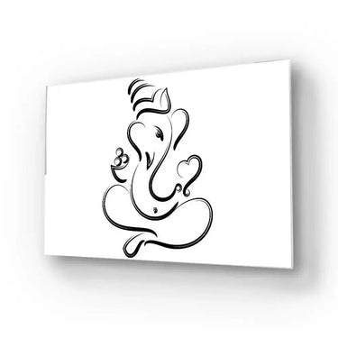 Ganesha The Lord Of Wisdom Glass Wall Art - DIY - CreoGlass®