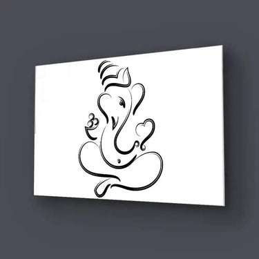 Ganesha The Lord Of Wisdom Glass Wall Art - DIY - CreoGlass®