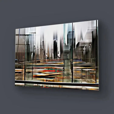 Glitched Cityscape Glass Wall Art - DIY - CreoGlass®