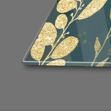 Gold Flowering Stag Glass Wall Art - Landscape Sizes - DIY - CreoGlass®