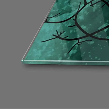 Golden Deer under Moonlight Cut-Out Glass Wall Art - DIY - CreoGlass®