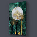 Golden Deer under Moonlight Cut-Out Glass Wall Art - DIY - CreoGlass®