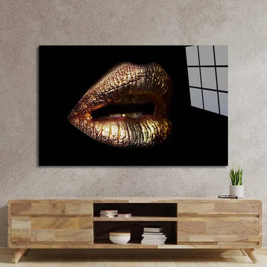 Golden Lips Glass Wall Art - DIY - CreoGlass®