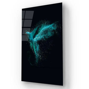 Green Parrot Glass Wall Art - DIY - CreoGlass®