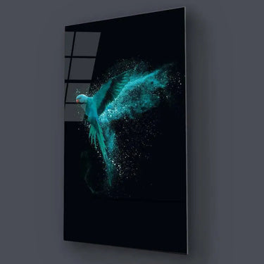 Green Parrot Glass Wall Art - DIY - CreoGlass®