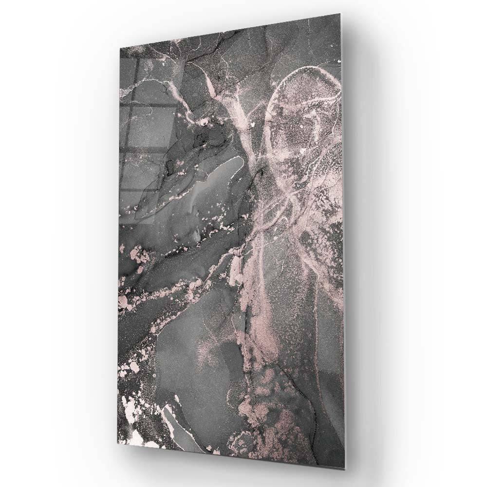 Grey Alcohol Ink Abstract Glass Wall Art - DIY - CreoGlass®