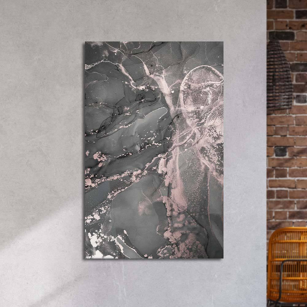 Grey Alcohol Ink Abstract Glass Wall Art - DIY - CreoGlass®