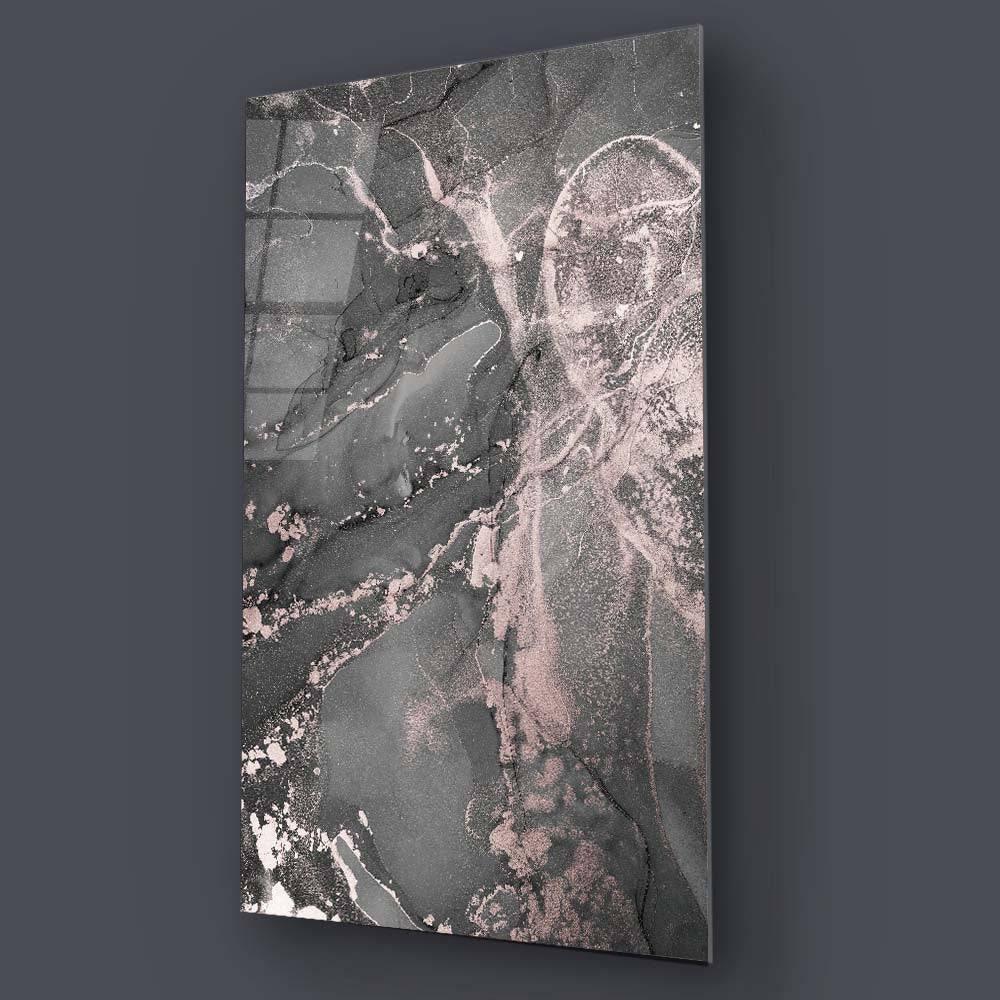 Grey Alcohol Ink Abstract Glass Wall Art - DIY - CreoGlass®