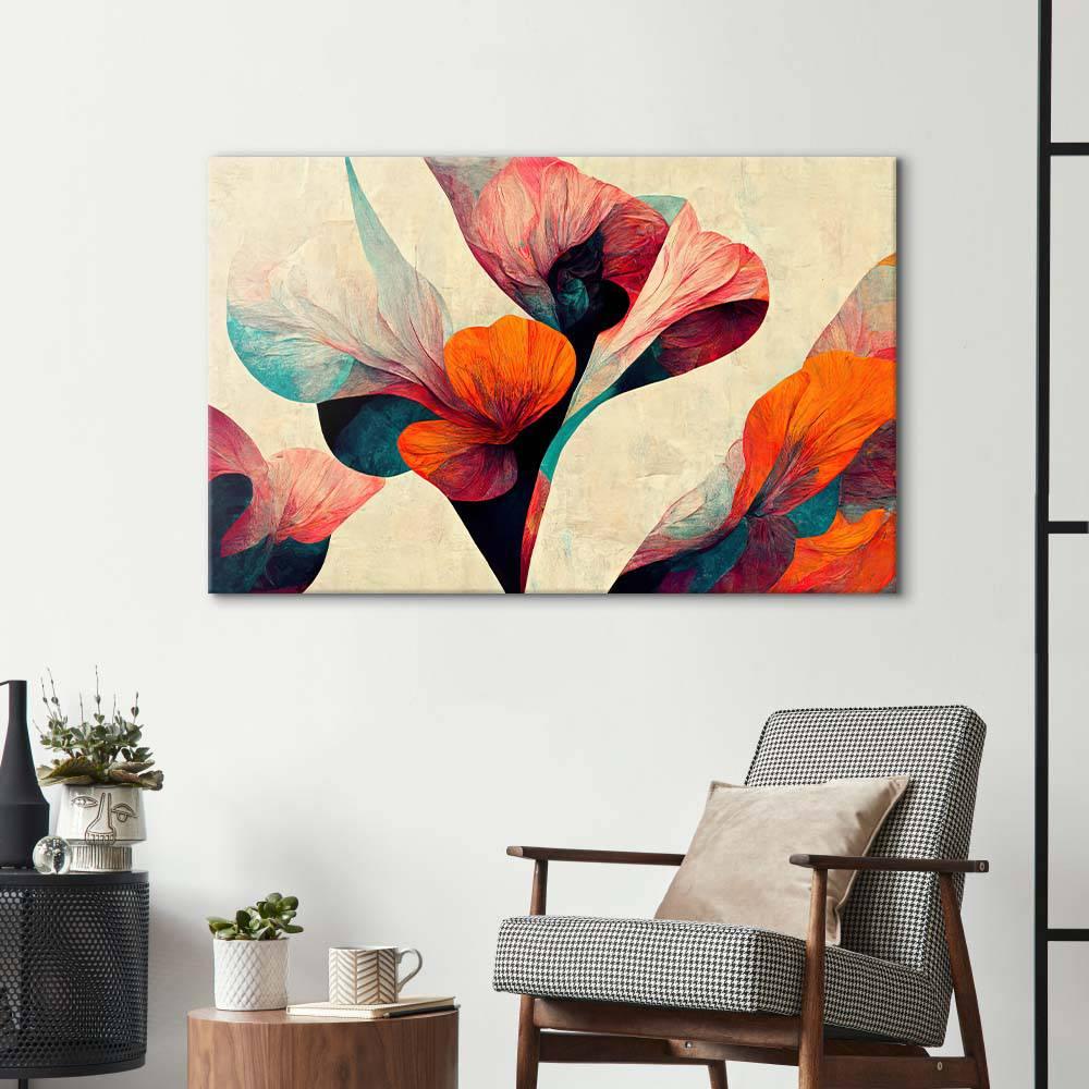 Grunge Paper Calla Lily Glass Wall Art - DIY - CreoGlass®