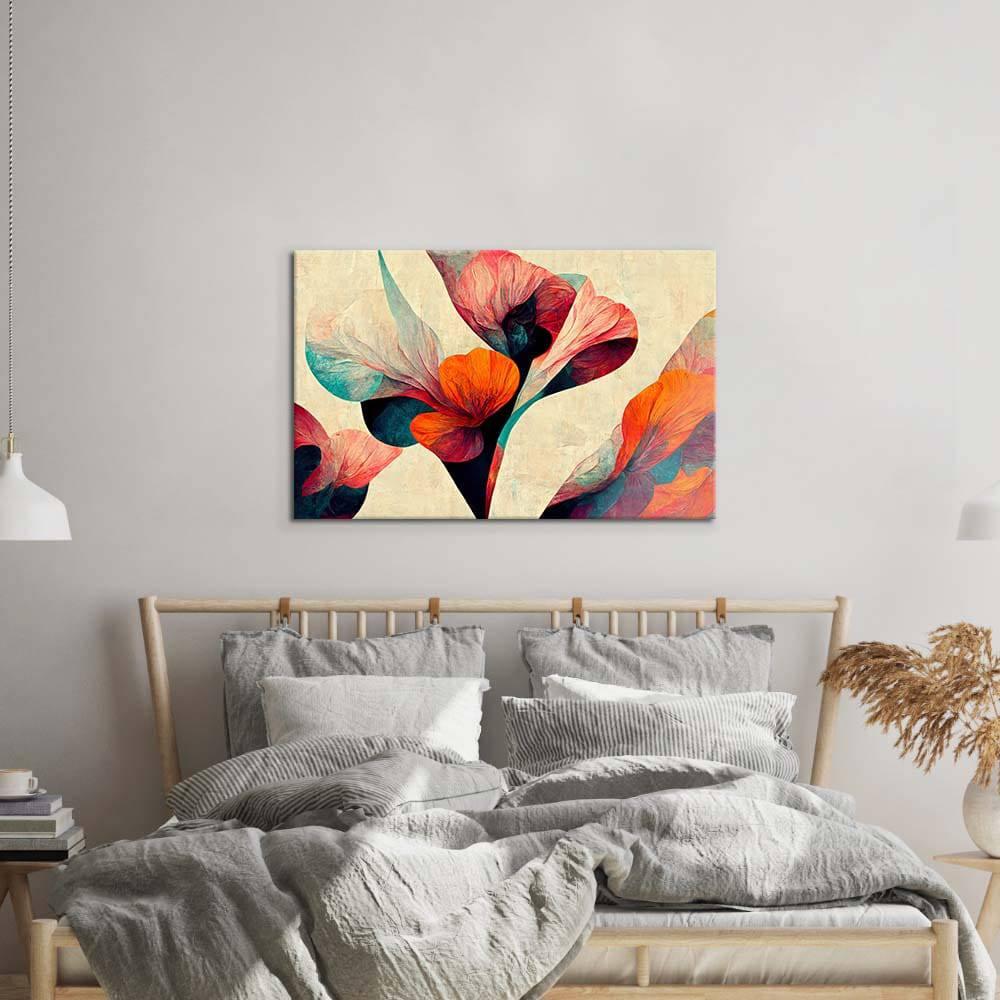 Grunge Paper Calla Lily Glass Wall Art - DIY - CreoGlass®