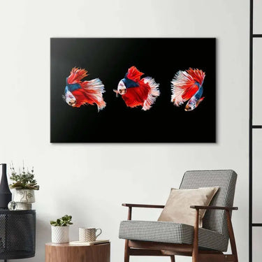 Halfmoon Beta Fish Glass Wall Art - DIY - CreoGlass®