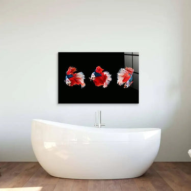 Halfmoon Beta Fish Glass Wall Art - DIY - CreoGlass®