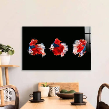 Halfmoon Beta Fish Glass Wall Art - DIY - CreoGlass®
