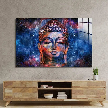 Head Lord Buddha Digital Glass Wall Art - DIY - CreoGlass®