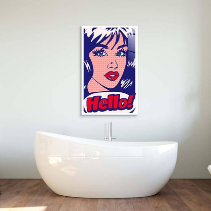 Hello! Retro Glass Wall Art - DIY - CreoGlass®