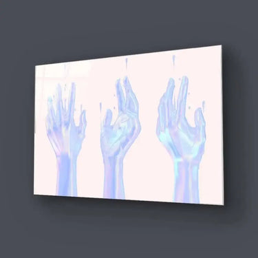 Holographic Hands Glass Wall Art - DIY - CreoGlass®