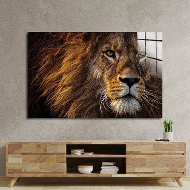 Lion's Portrait Glass Wall Art - DIY - CreoGlass®